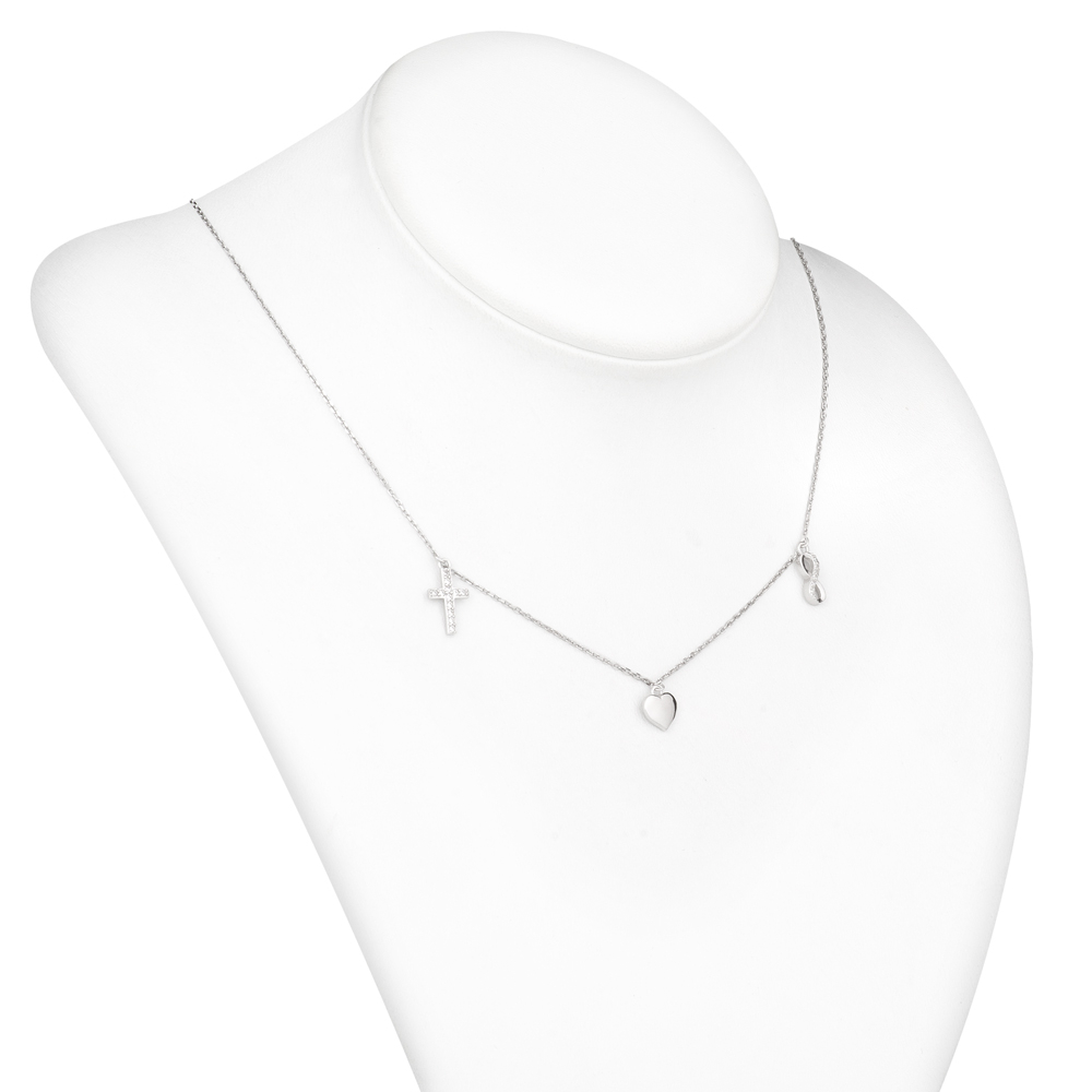 Collar de plata de ley Murrano con colgantes de cristal y estuche personalizado