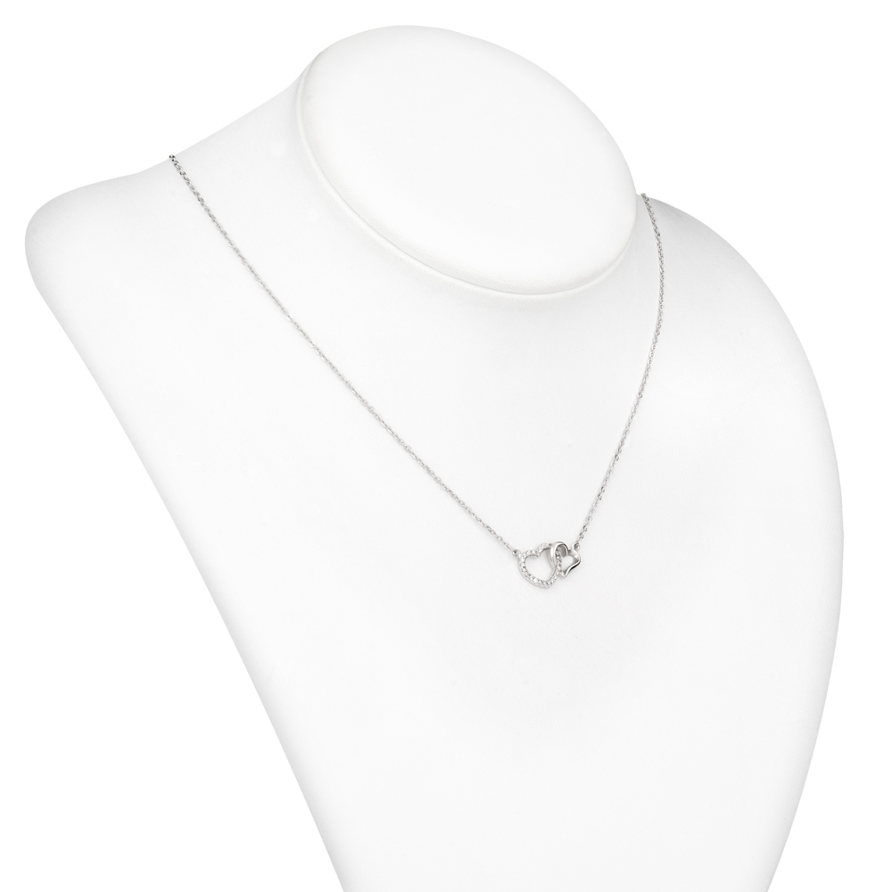 Collar de plata de ley Murrano con grabado para una prometida