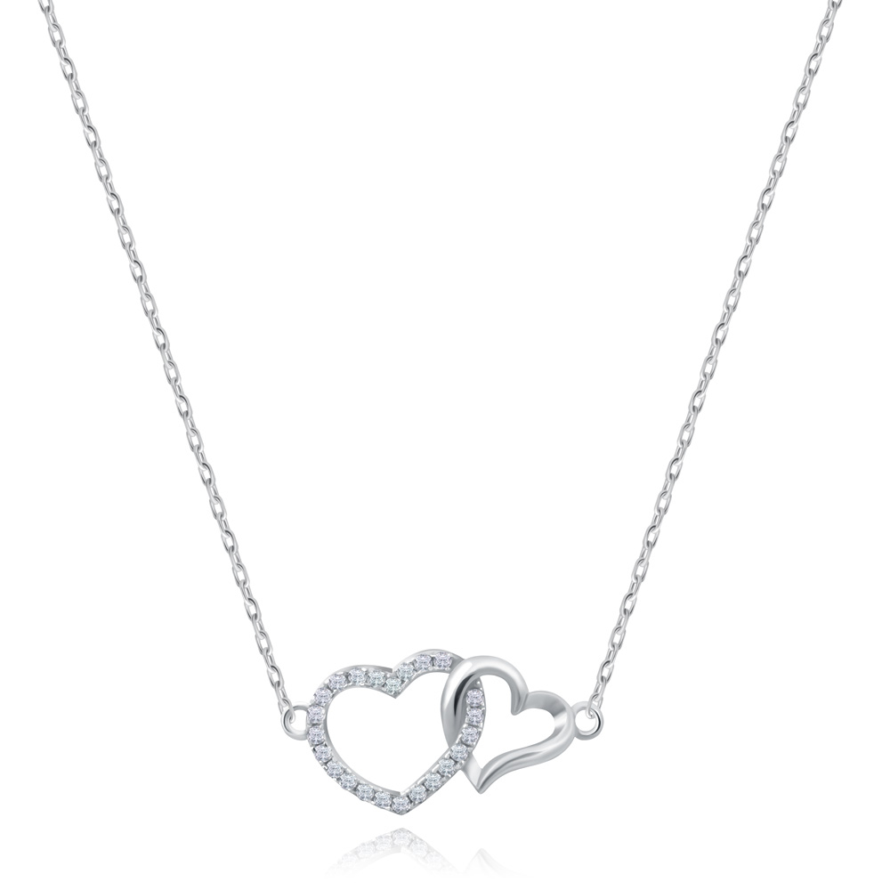 Collar de plata de ley Murrano con grabado para una prometida