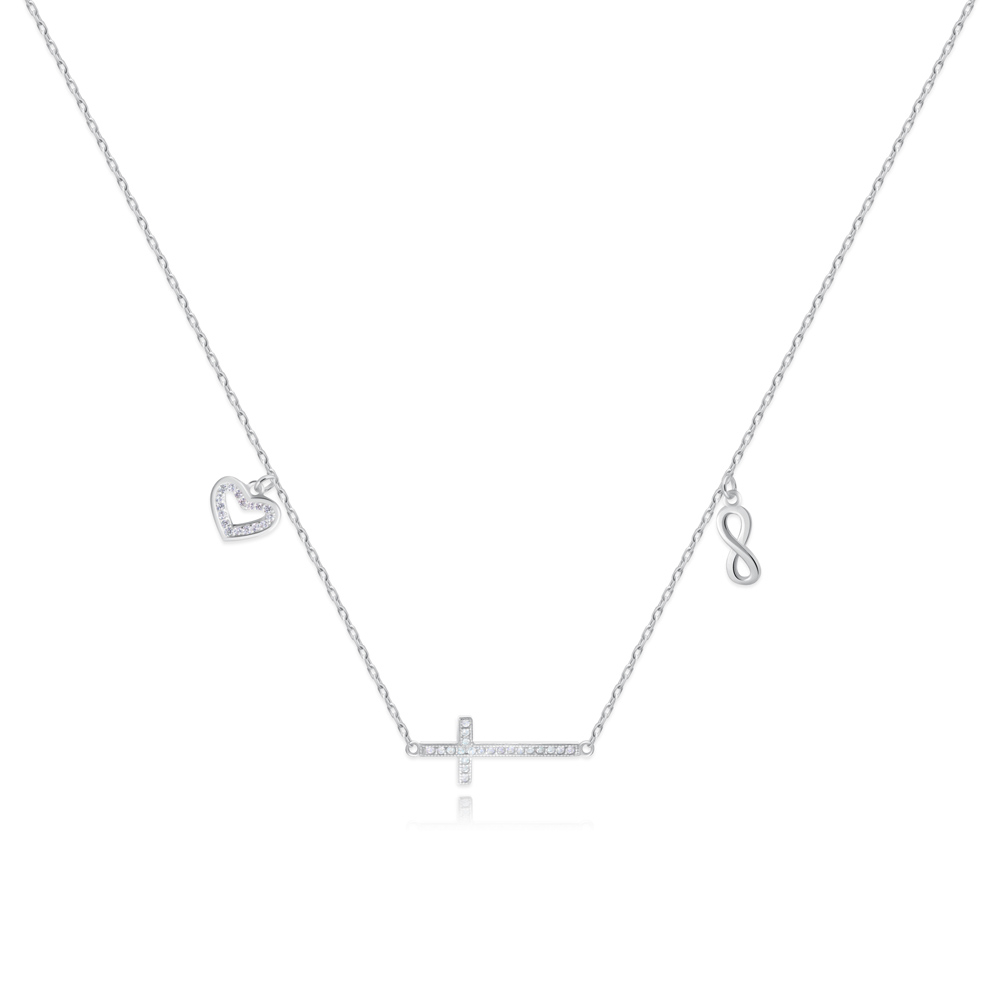 Collar de plata de Murrano con grabado para madrina