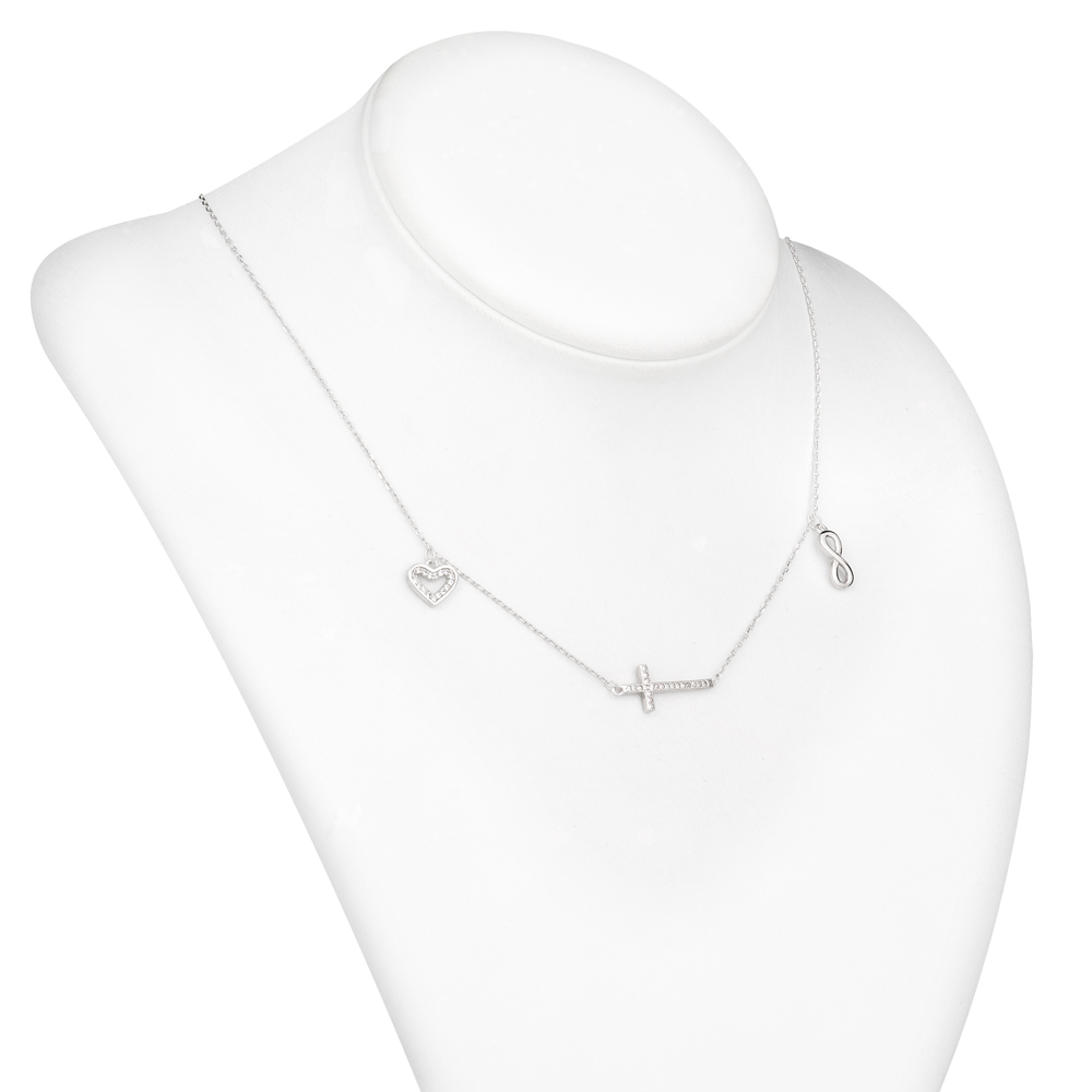 Collar de plata de Murrano con grabado para madrina