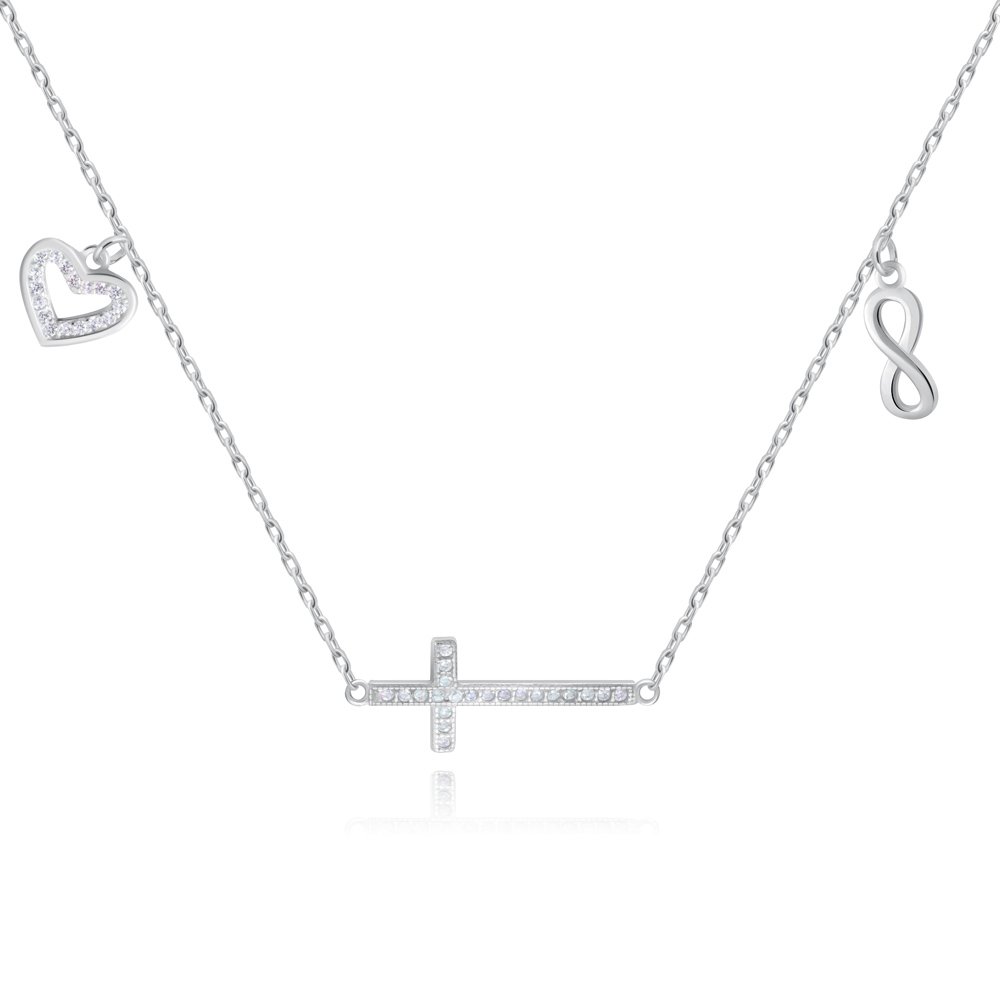 Collar de plata de Murrano con grabado para madrina