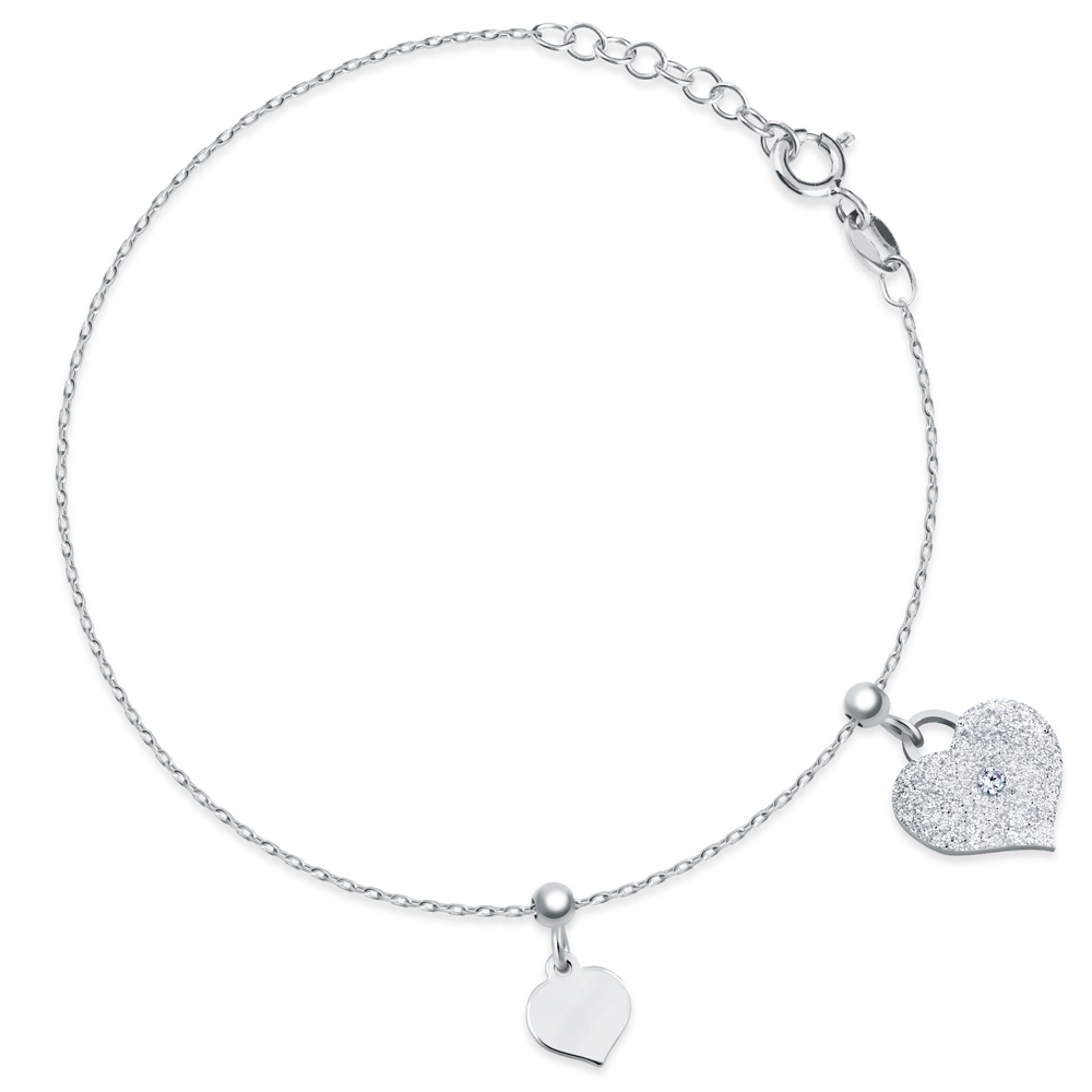 Pulseras de plata de Murrano con grabado para una amiga