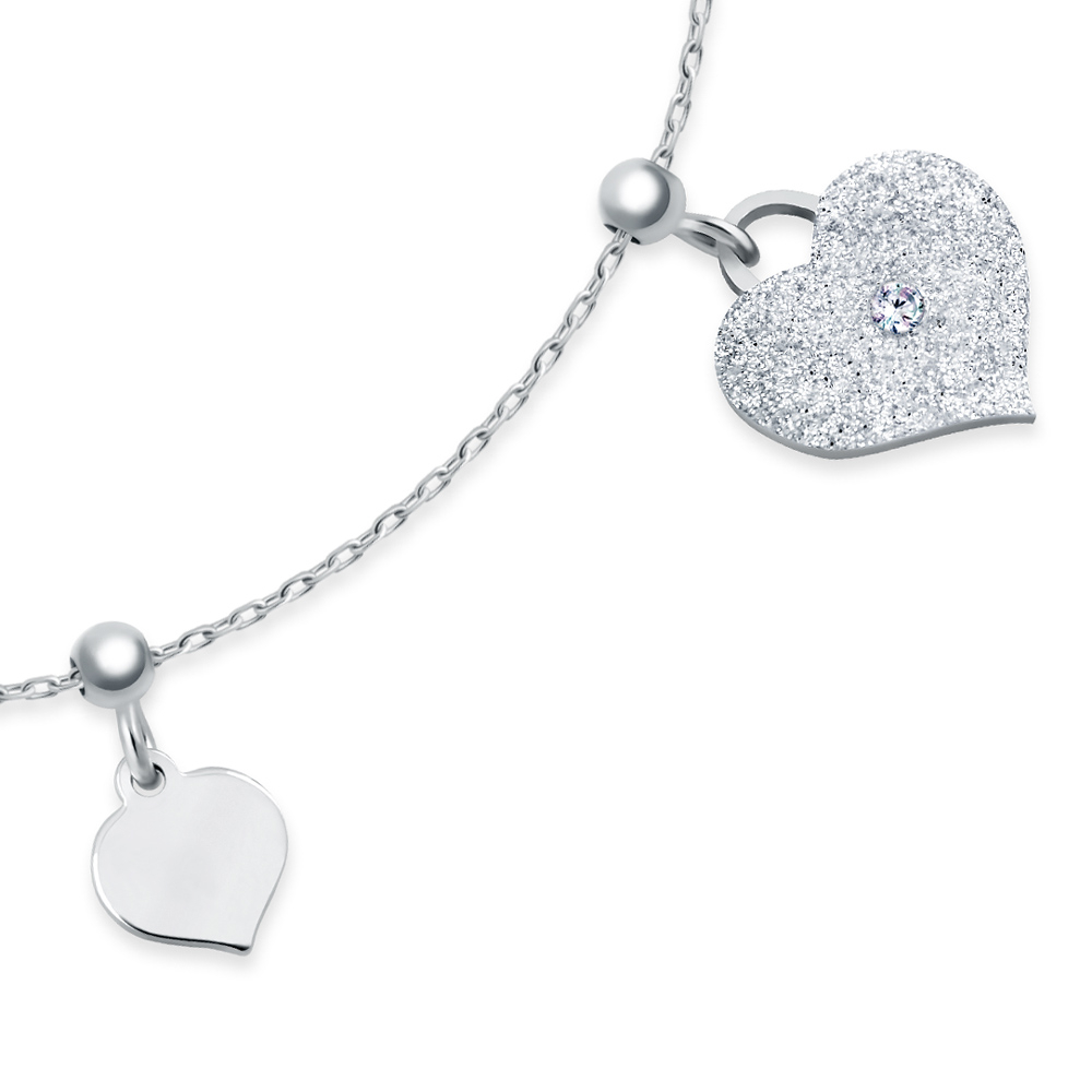Pulseras de plata de Murrano con grabado para una amiga