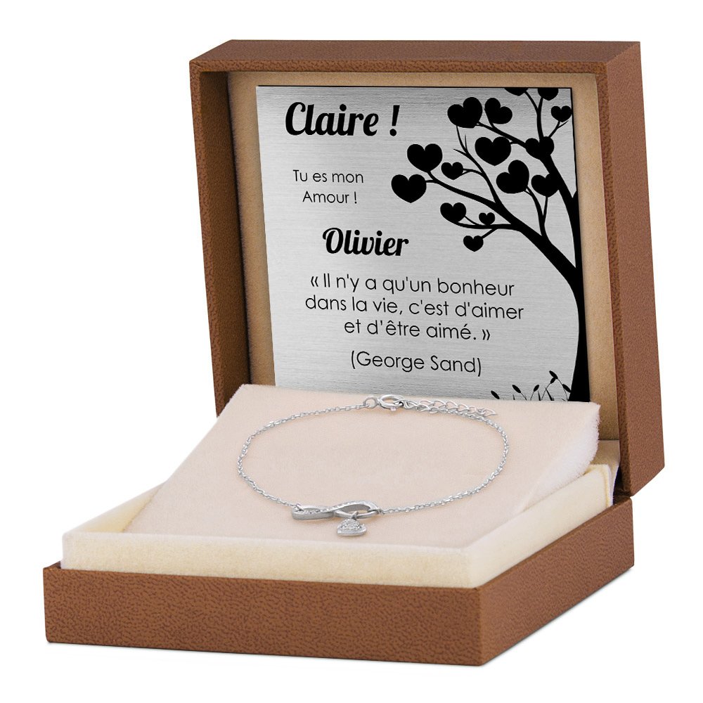 Pulseras de plata de Murrano con grabado para madrina