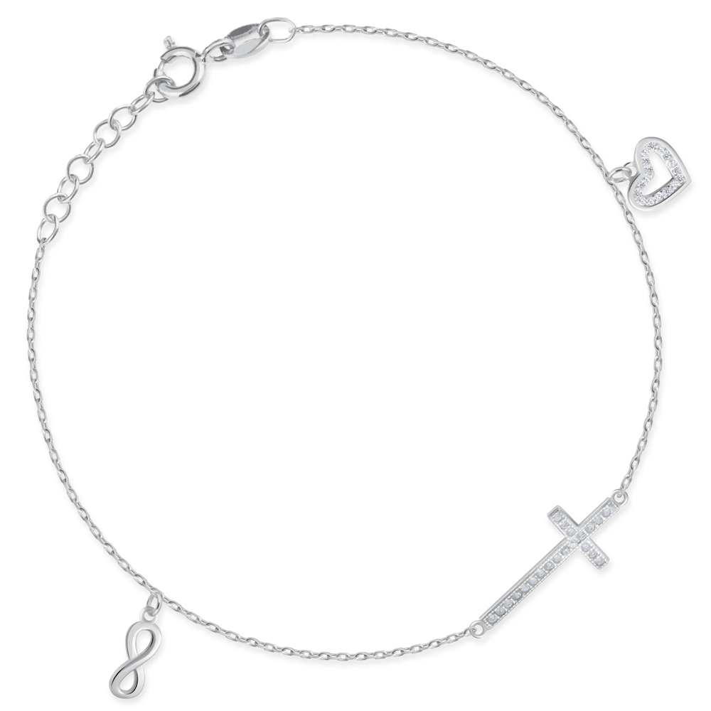 Brazalete de plata esterlina grabado Murrano para abuela