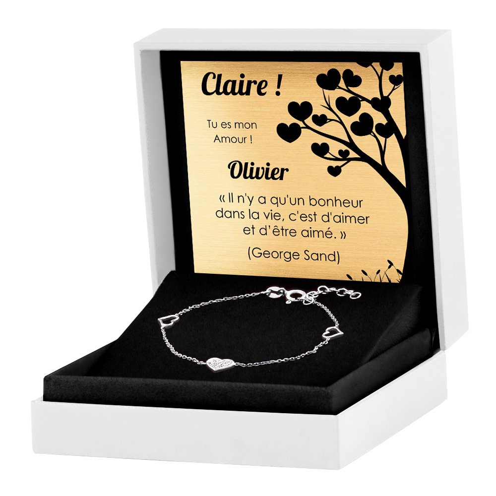 Brazalete de plata esterlina 925 personalizado Murrano para una prometida
