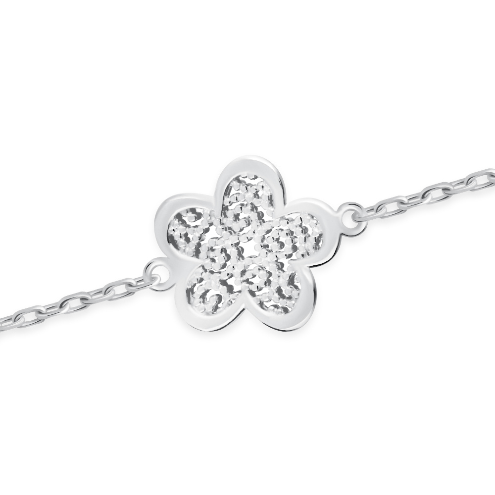 Pulseras de plata sólida 925 personalizadas Murrano para niñas