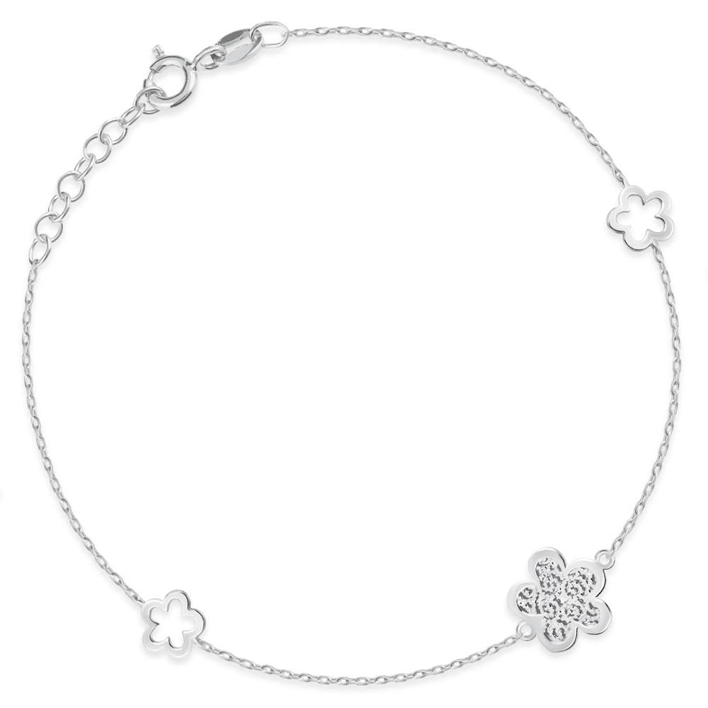 Pulseras de plata sólida 925 personalizadas Murrano para niñas