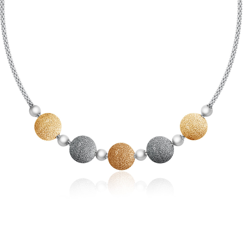 Collar de plata de ley 925 Murrano con grabado para mujer