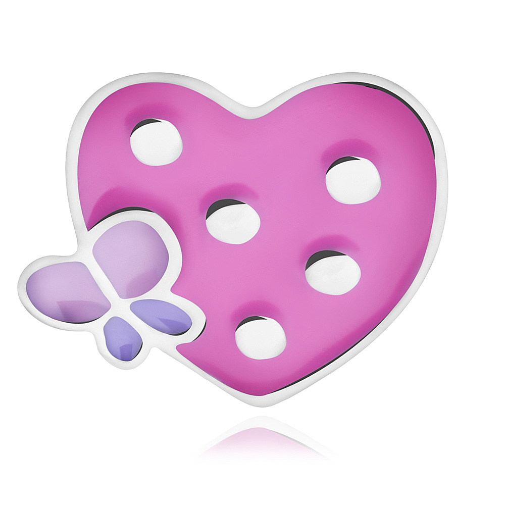 Murrano 925 Sterling Silver Heart Earrings for Granddaughter