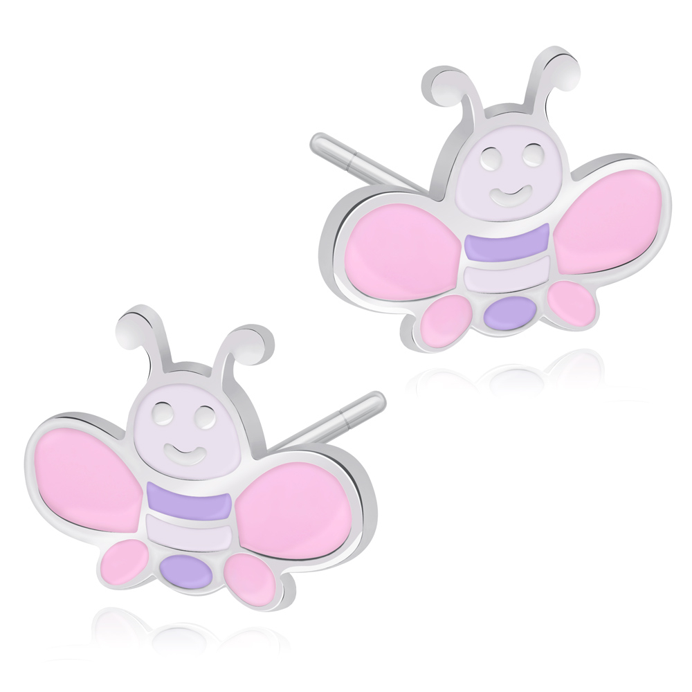 Pendientes de plata esterlina 925 Murrano con estuche personalizado para sobrina