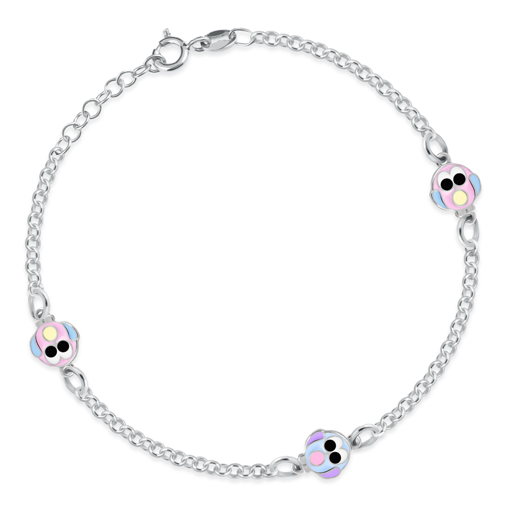 Bracelete de plata masa 925 personalizado para una niña pequeña