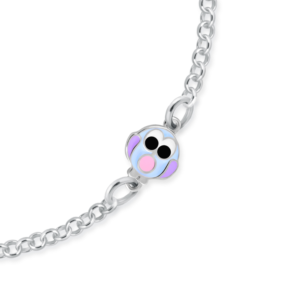 Bracelet en argent massif 925 personnalisé pour une petite fille