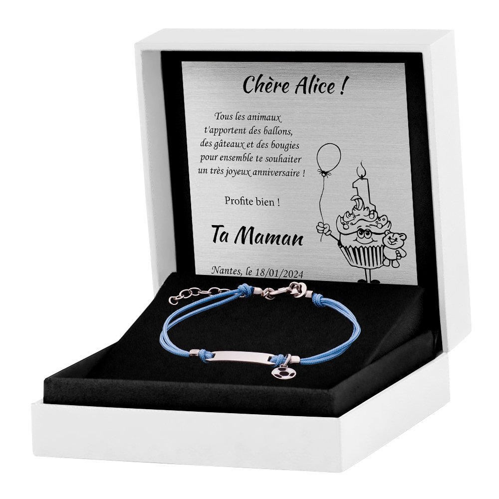 Pulserá personalizada de plata esterlina Murrano para un niño pequeño