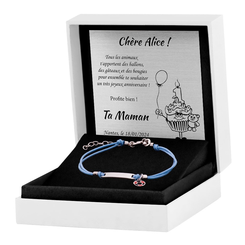 Pulseras de plata 925 Murrano con grabado para nietos