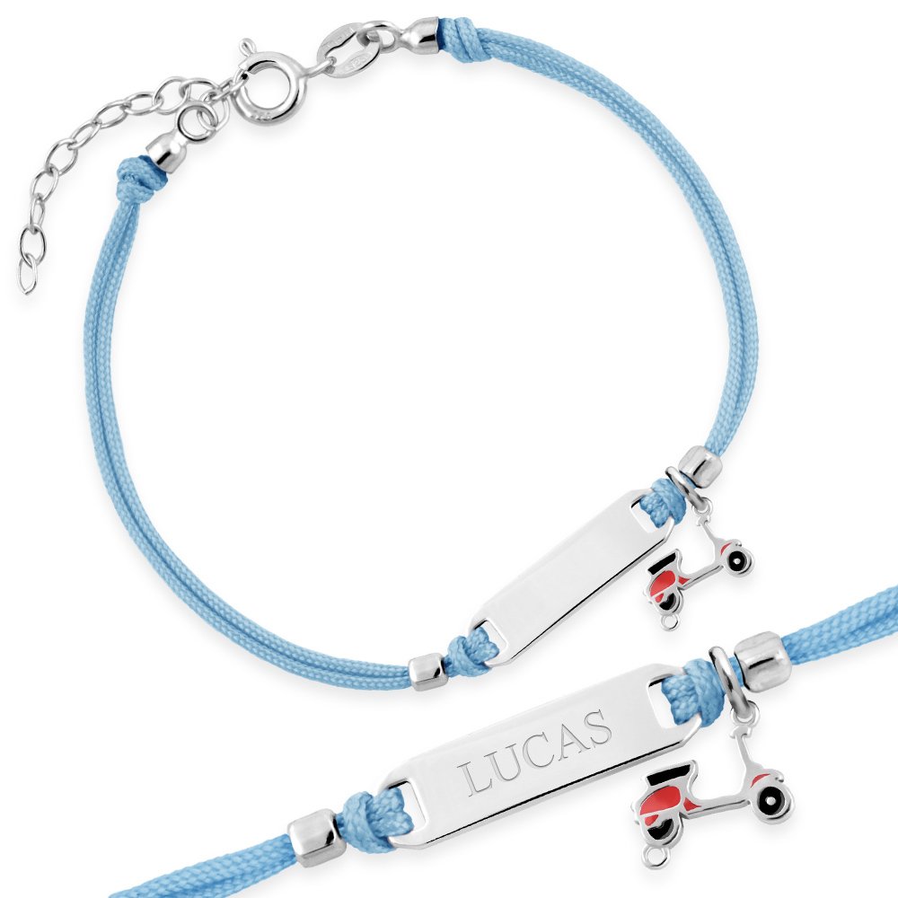 Pulseras de cuerda de plata 925 personalizadas Murrano para ahijada