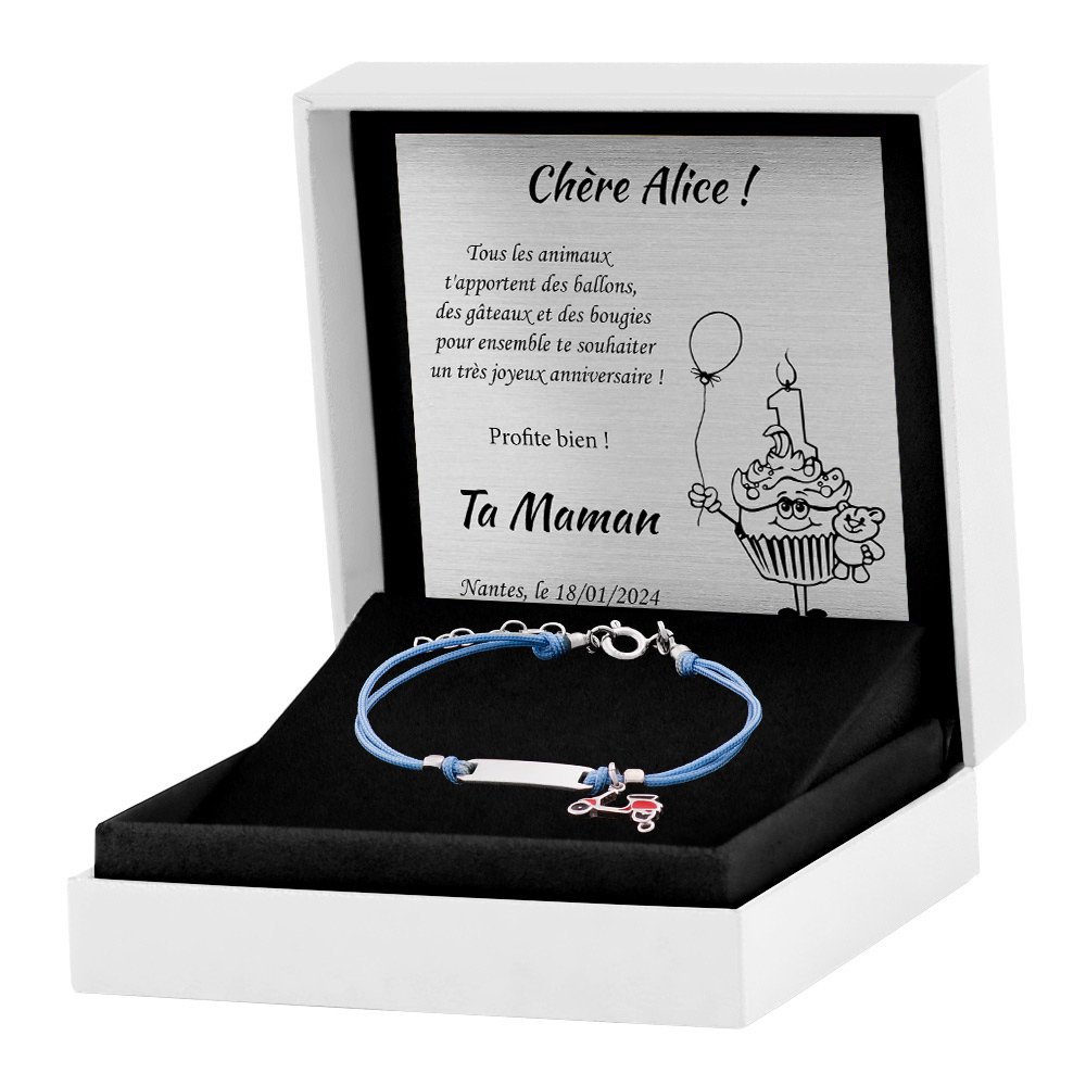 Pulseras de cuerda de plata 925 personalizadas Murrano para ahijada