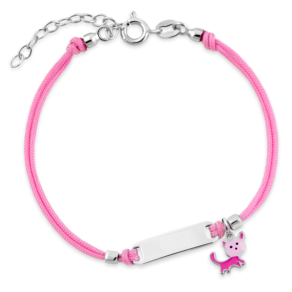 Brazalete de cordón de plata 925 (milimétricos) personalizado Murrano para niño
