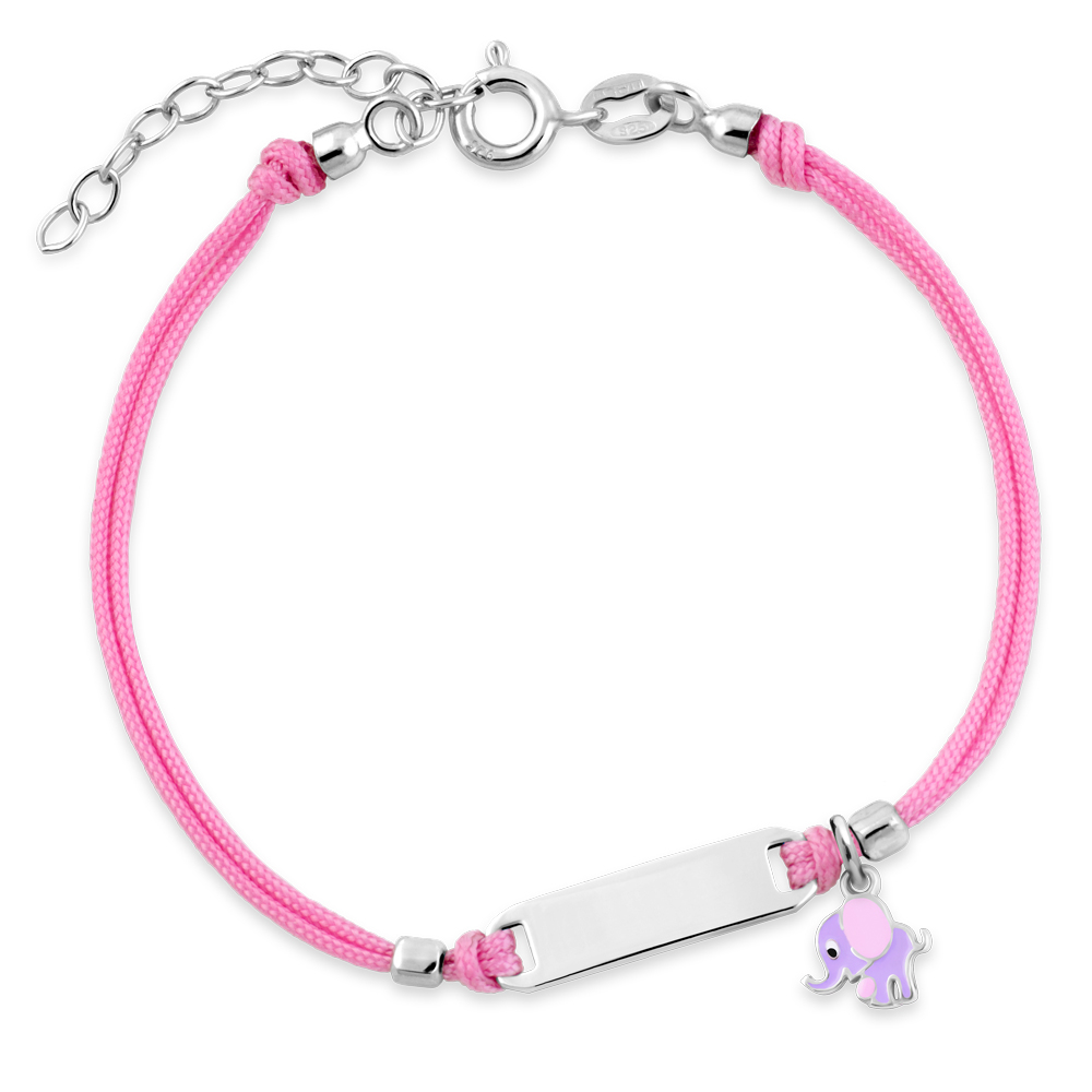 Pulseras de plata esteril Murrano para bebé con grabado