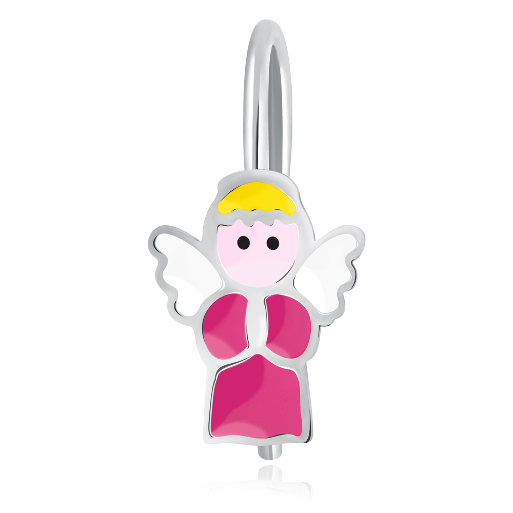 Pendientes de ángeles de plata esterlina 925 (milliésimas) para ahijada de Murrano