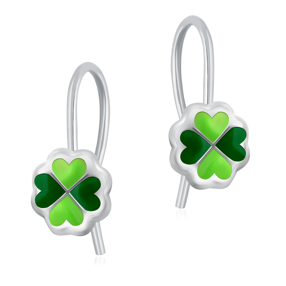 Aretes de plata esterlina 925 (milésimas) para niña pequeña