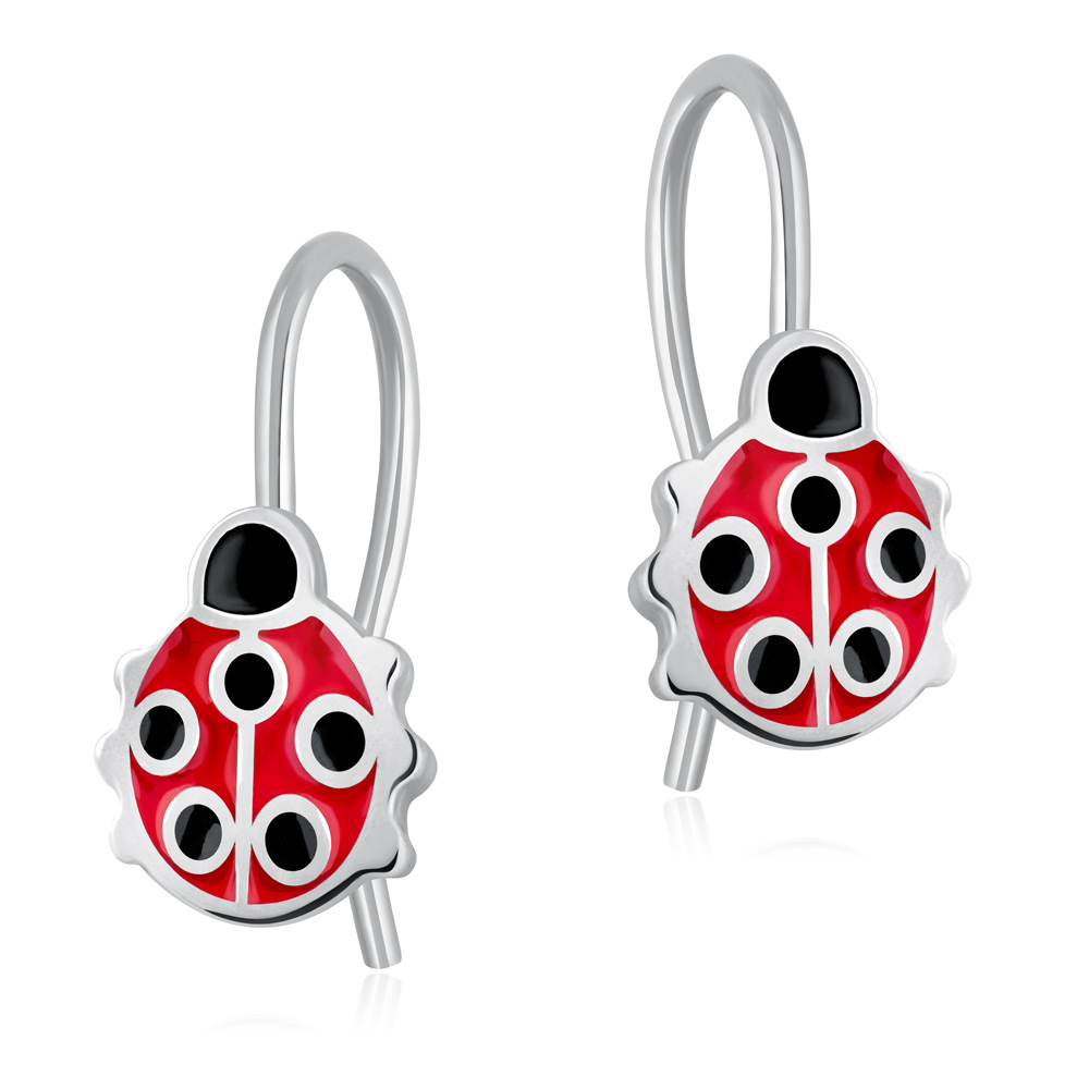 Aretes de plata esterlina 925 Murrano para niña