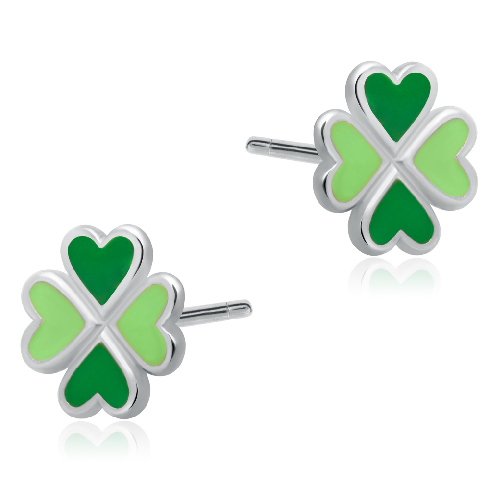 Aretes de plata sólida 925 (milésimas) para una niña pequeña