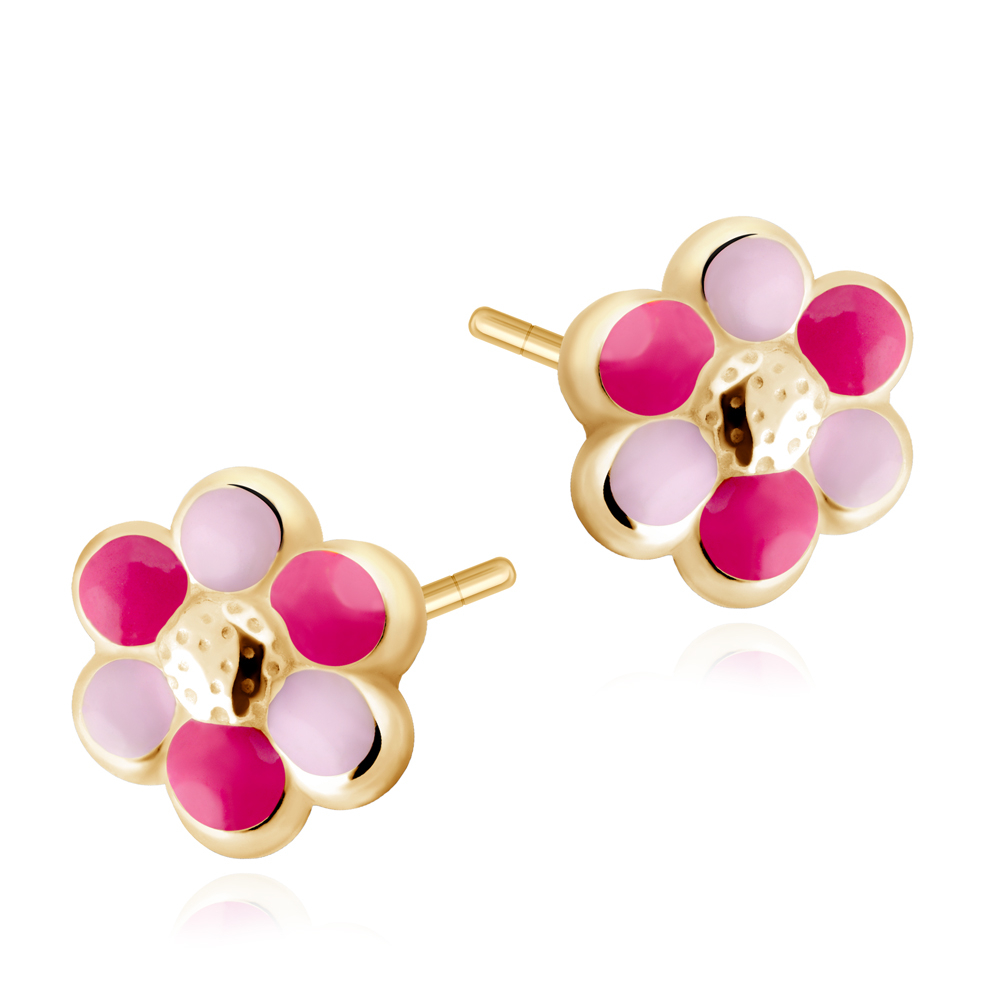 Aretes de plata sólida 925 (milésimas) con baño de oro de Murrano para sobrina