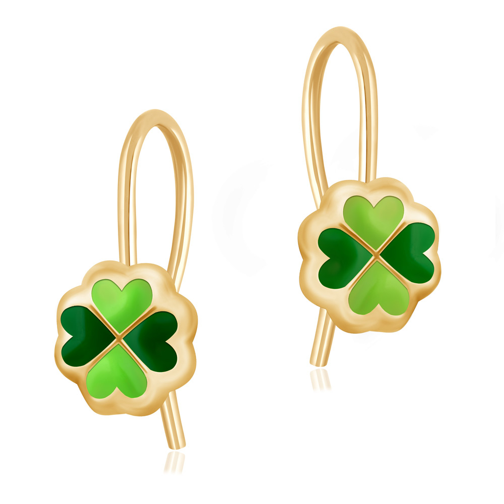 Aretes de plata esterlina 925 (milliémos) plateados con oro para niña pequeña
