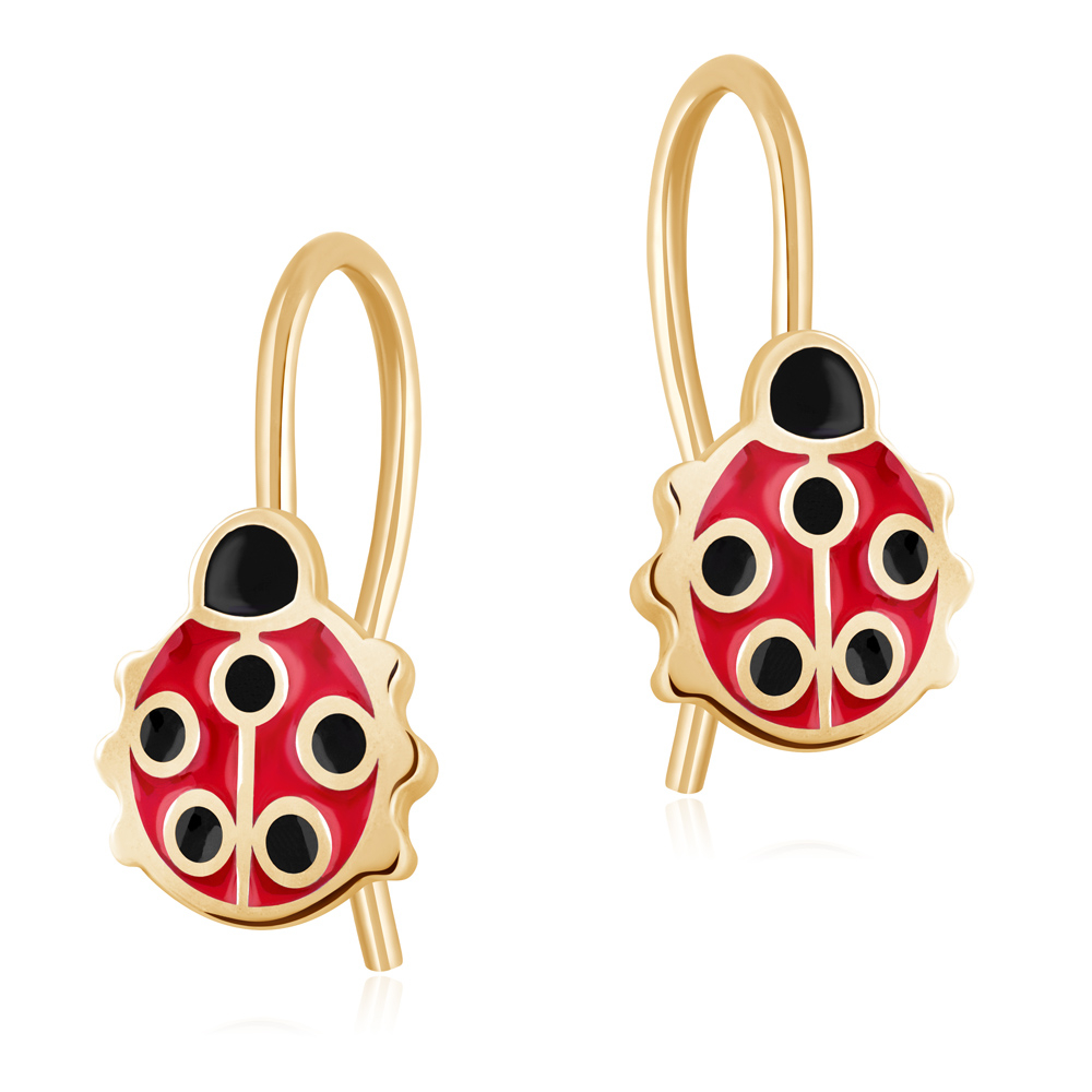 Aretes de plata esterlina 925 (miliemos) chapados en oro para niña