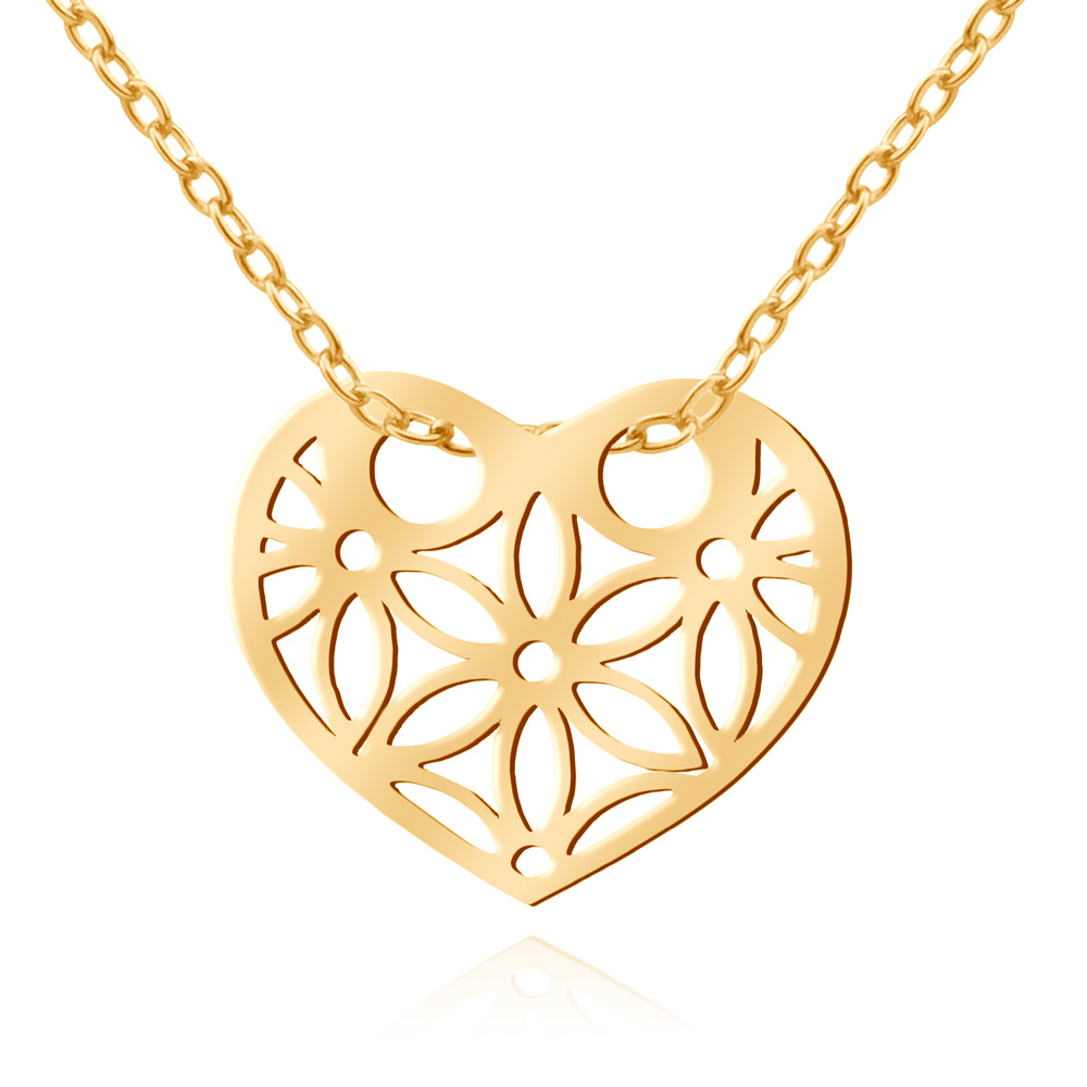 Collar de plata de ley 925 (milliésimas) dorado con grabado de Murrano