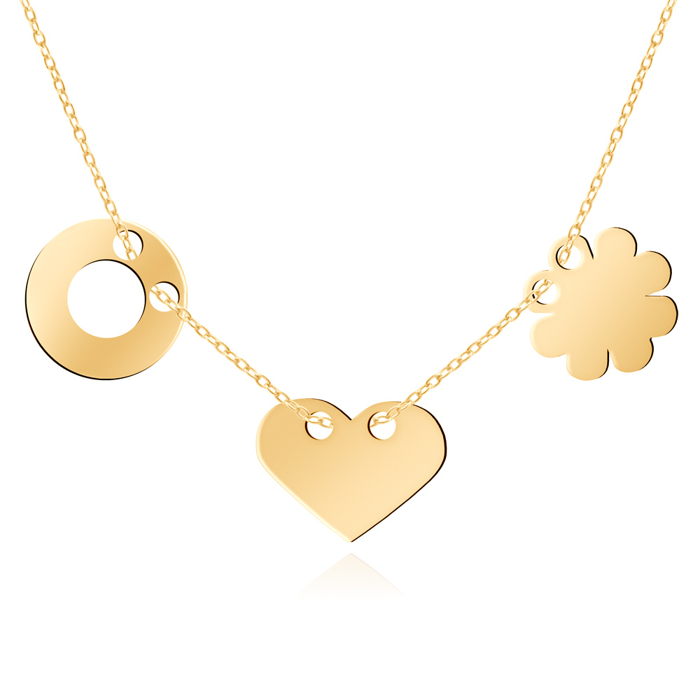 Collar de plata esterlina 925 (milésimas) y dorado murano para mujer