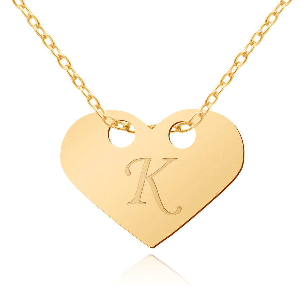 Collar de plata de ley 925 (milésimas) chapado en oro con grabado personalizado - Murrano