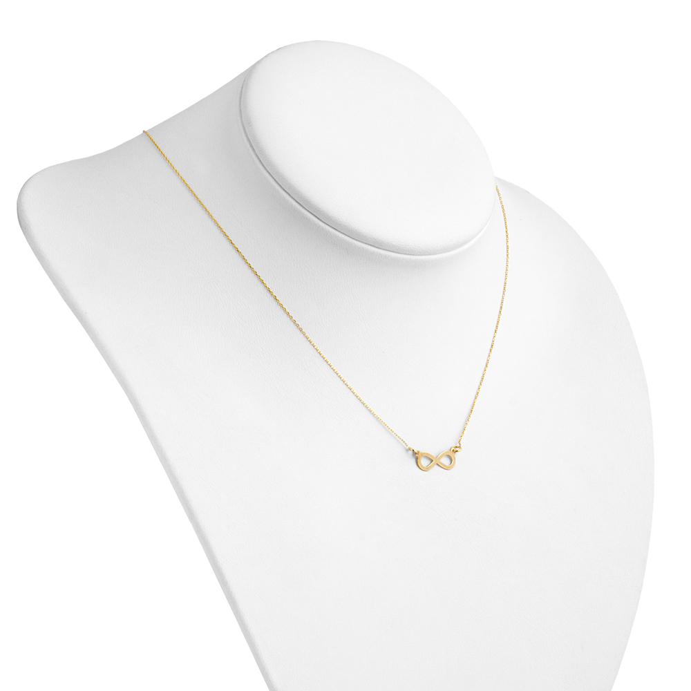 Murrano Infinity Pendant Necklace in 925 Sterling Silver with Gold Plating and Custom Engraving