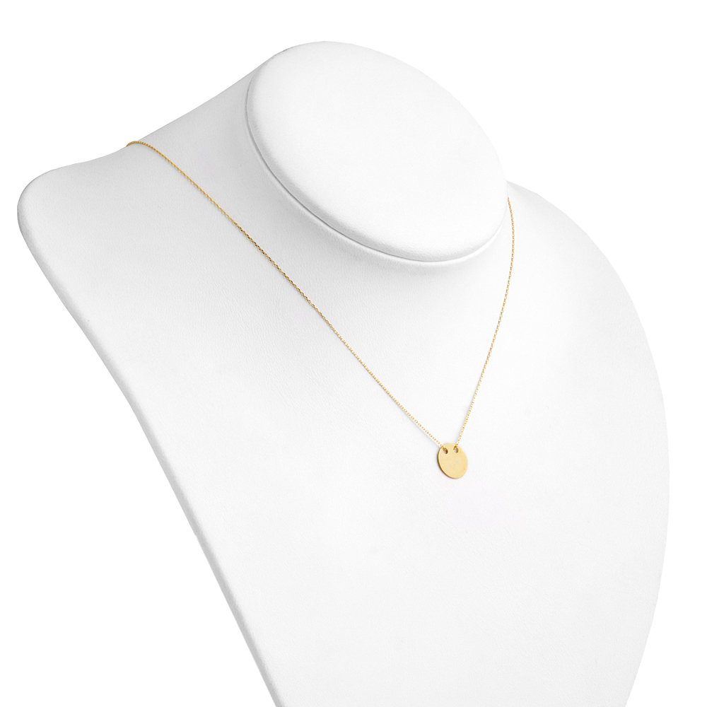 Collar de plata esterlina 925 (milésimas) con placa de oro y grabado de Murrano