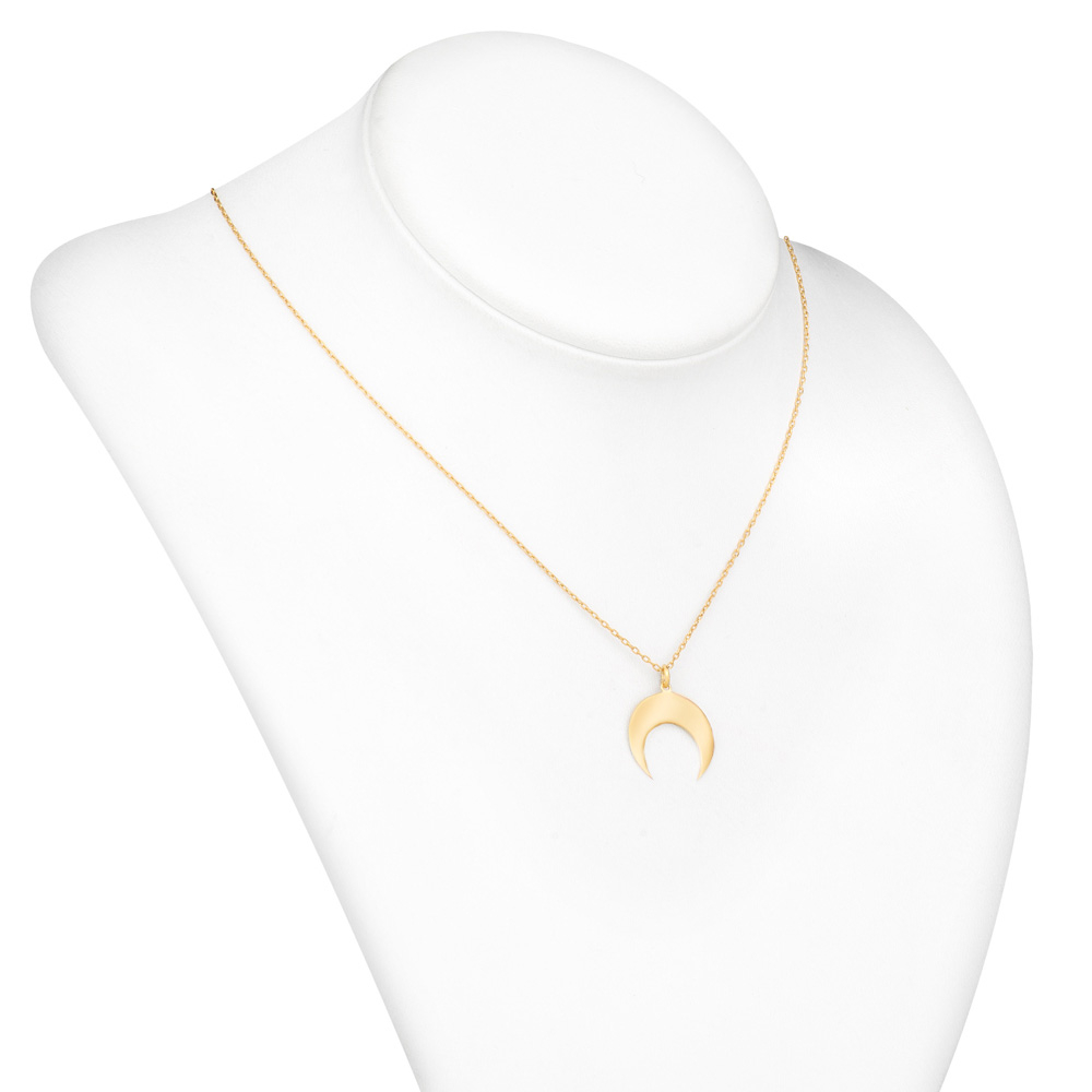 Collar de plata de ley 925 (milliésimas) dorado con grabado para una novia
