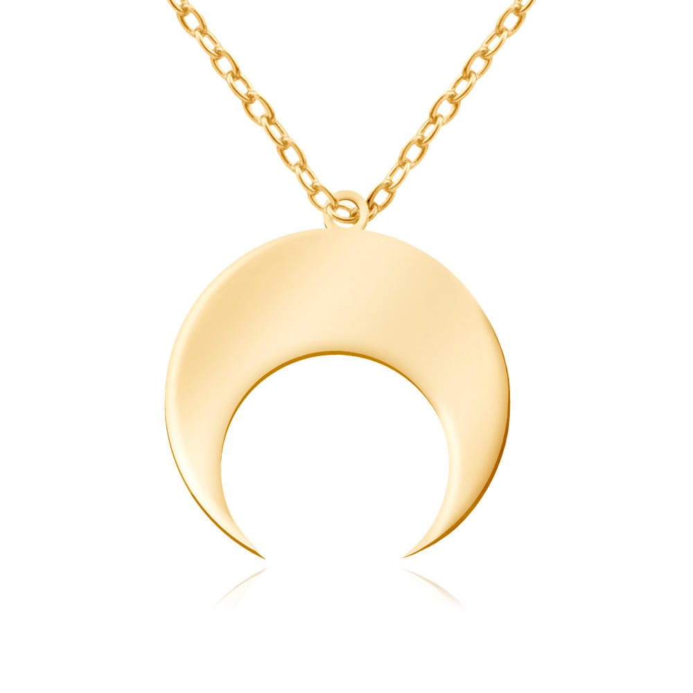 Collar de plata de ley 925 (milliésimas) dorado con grabado para una novia