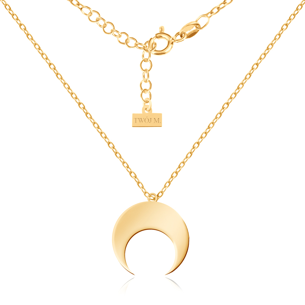 Collar de plata de ley 925 (milliésimas) dorado con grabado para una novia