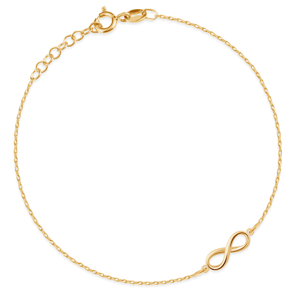 Pulseras Murrano símbolo infinito de plata esterlina 925 con oro