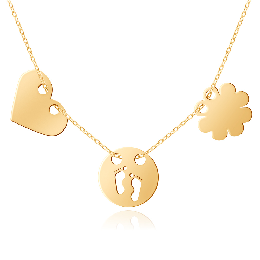 Collar de plata esterlina 925 chapado en oro Murrano con grabado para una novia