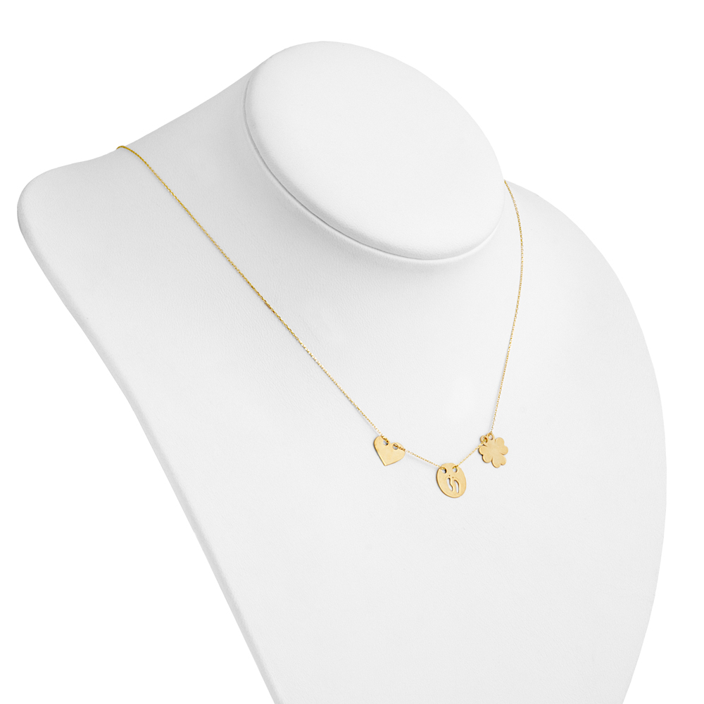 Collar de plata esterlina 925 chapado en oro Murrano con grabado para una novia
