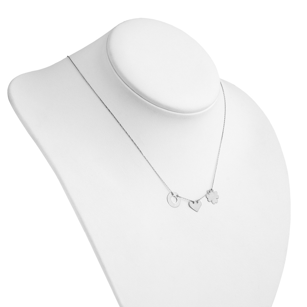 Collier en argent massif Murrano avec gravure personnalisée - Pour maman