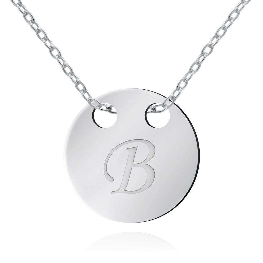 Collar de plata de Murrano con grabado para mujer