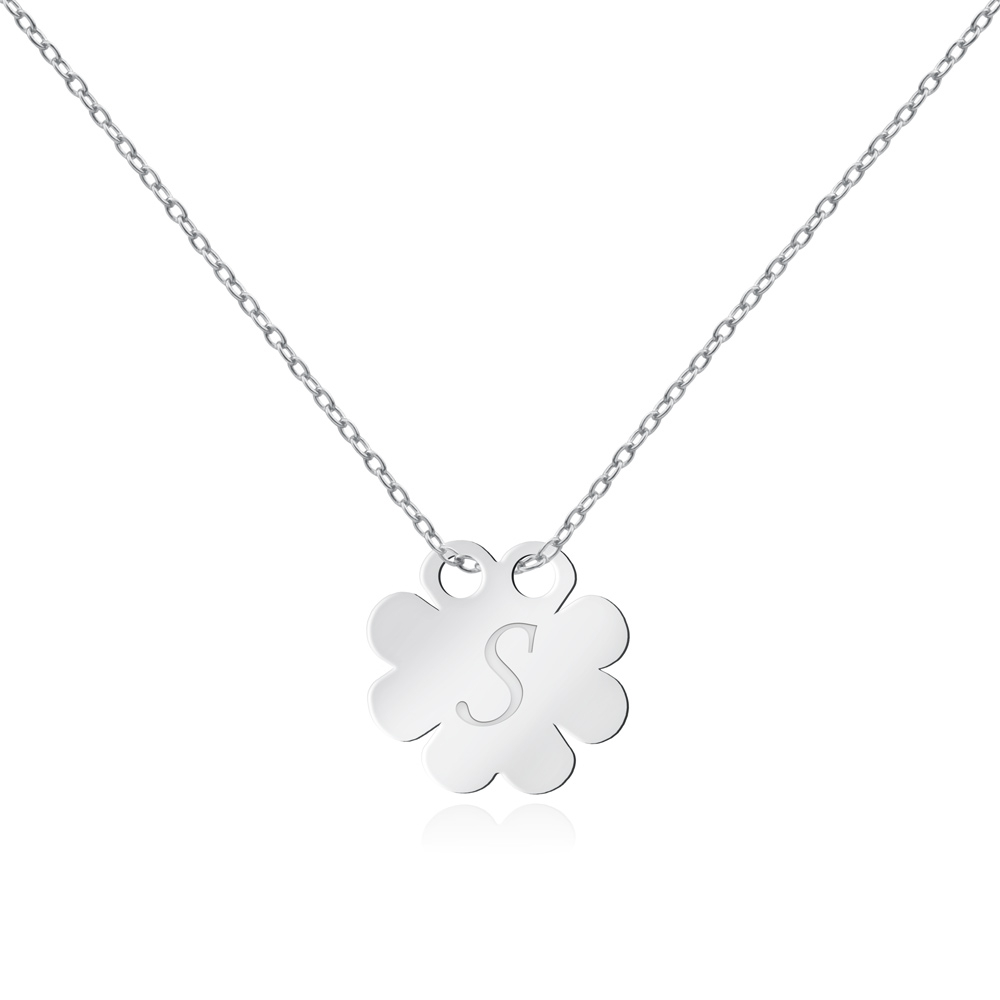 Collar de plata de ley 925 Murrano con grabado para hermana