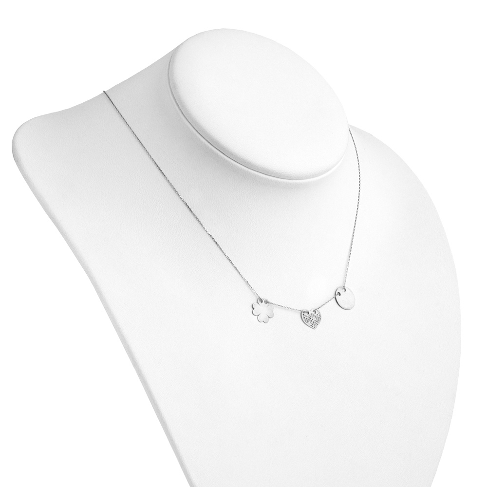 Collar de plata esterlina Murrano con grabado para mujer