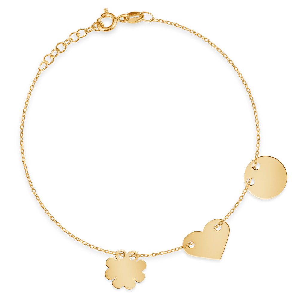 Pulseras de plata de ley 925 con oro de Murrano personalizada para una amiga