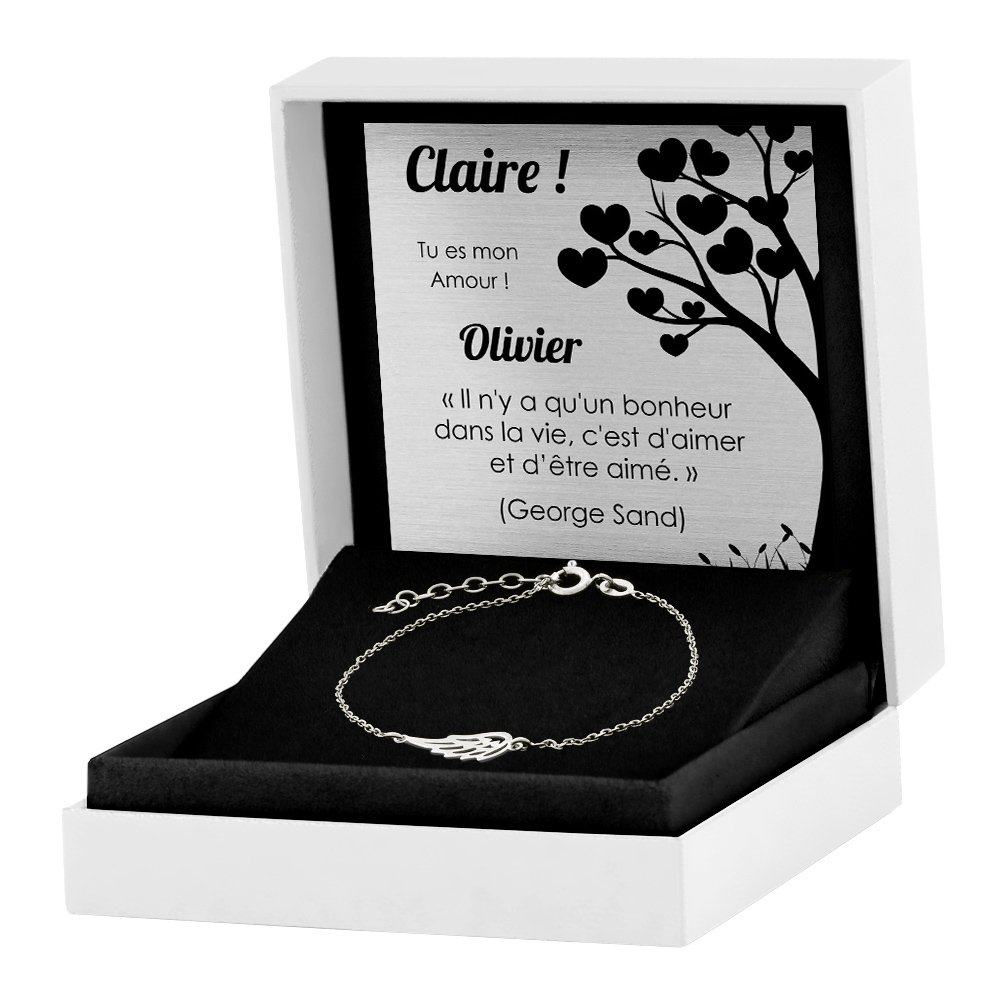 Pulseras de plata sólida 925 con grabado para mamá Murrano