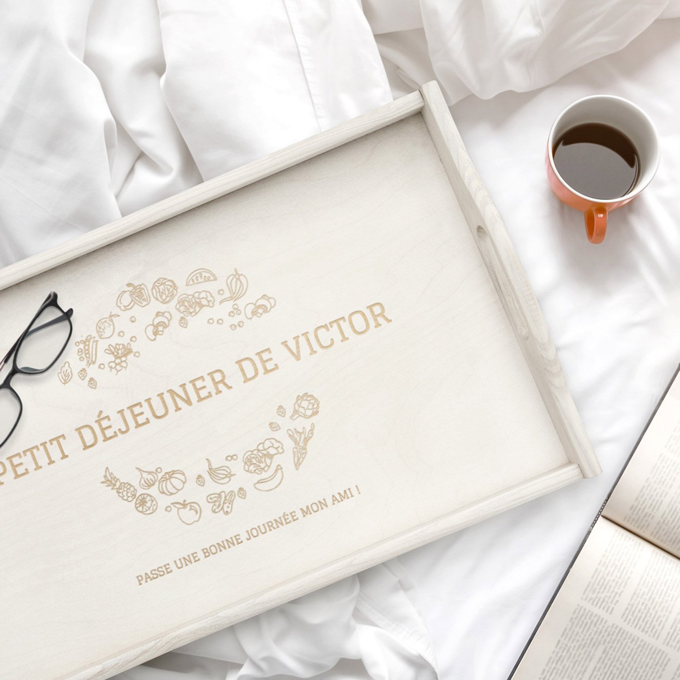 Bandeja de cama plegable personalizada de Murrano