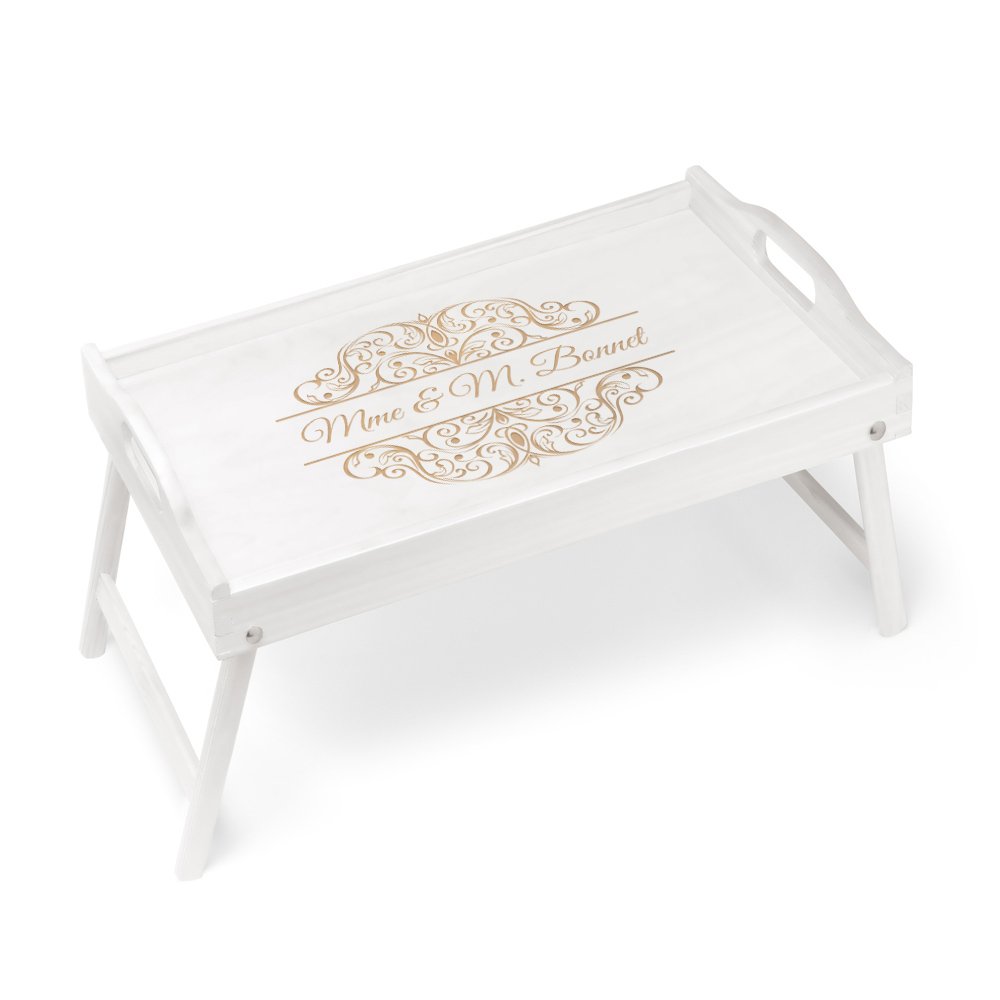 Bandera de cama plegable de madera Murrano con grabado personalizado
